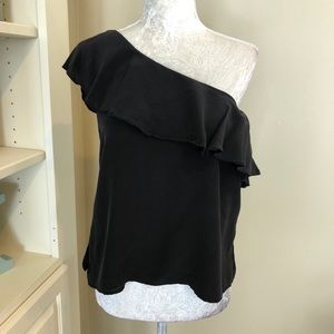One Shoulder Maeve Black Top